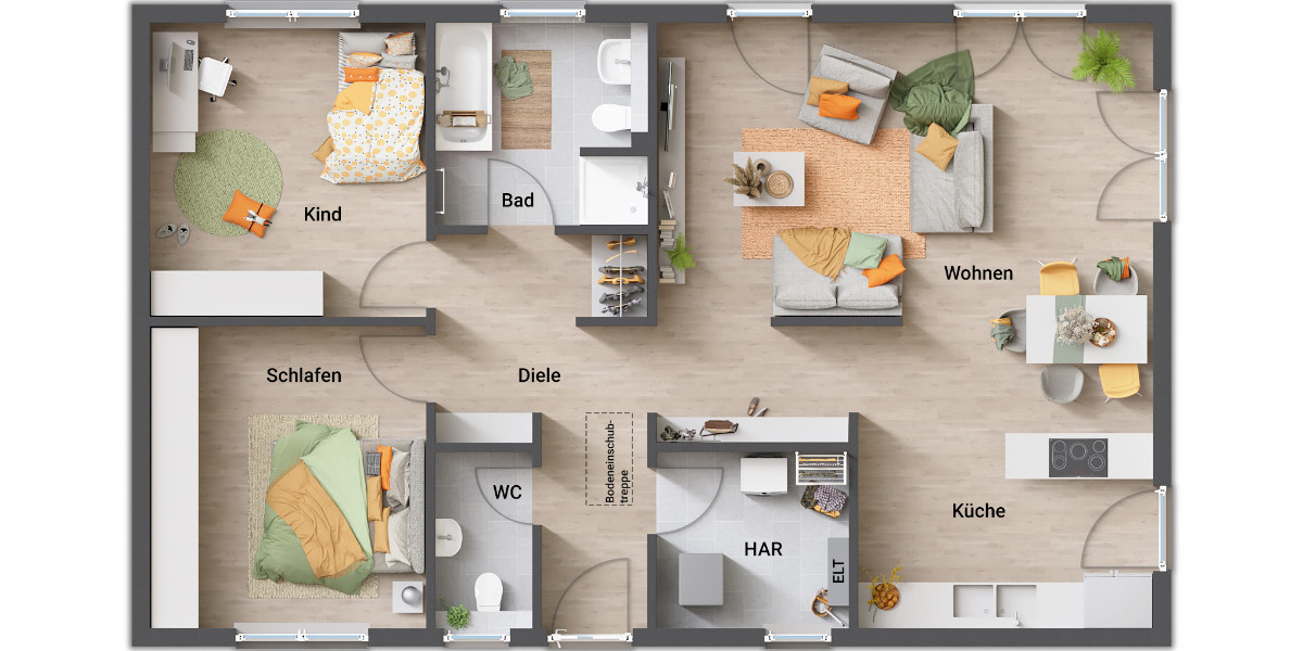 Bungalow Adelebsen - 5 Zimmer, 102 m&sup2;, 229.350&euro; | Angebot:25700344