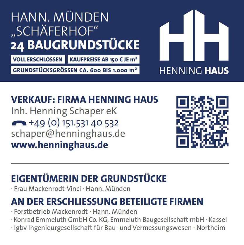 Grundstück zu verkaufen in Niedersachsen - Hann. Münden 134.150 € 813 m²