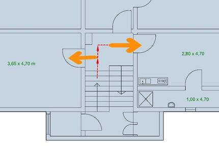 zwei Zimmer + ein BadeZimmer mit Dusche