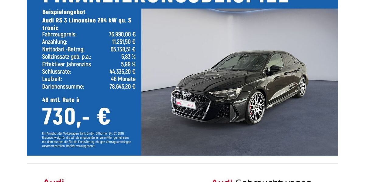Audi RS3 4.500 km 76.600 &euro; Göttingen OT Grone 37081