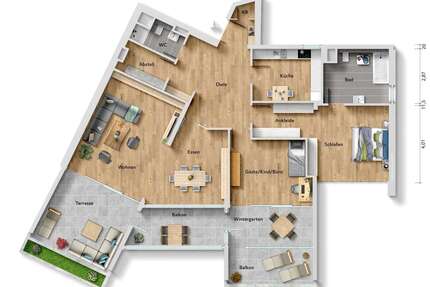 Wohnung Göttingen Oststadt - 4 Zimmer, 142 m&sup2;, 499.000&euro; | Angebot:25455573