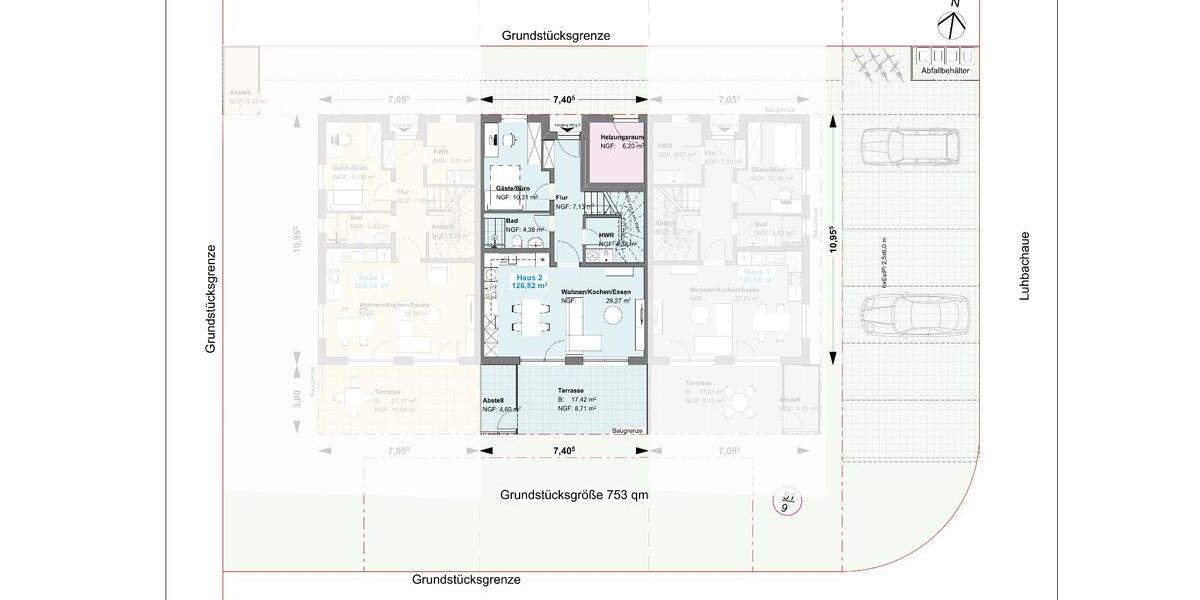 Reihenhaus Rosdorf - 5 Zimmer, 127 m&sup2;, 523.000&euro; | Angebot:23992039