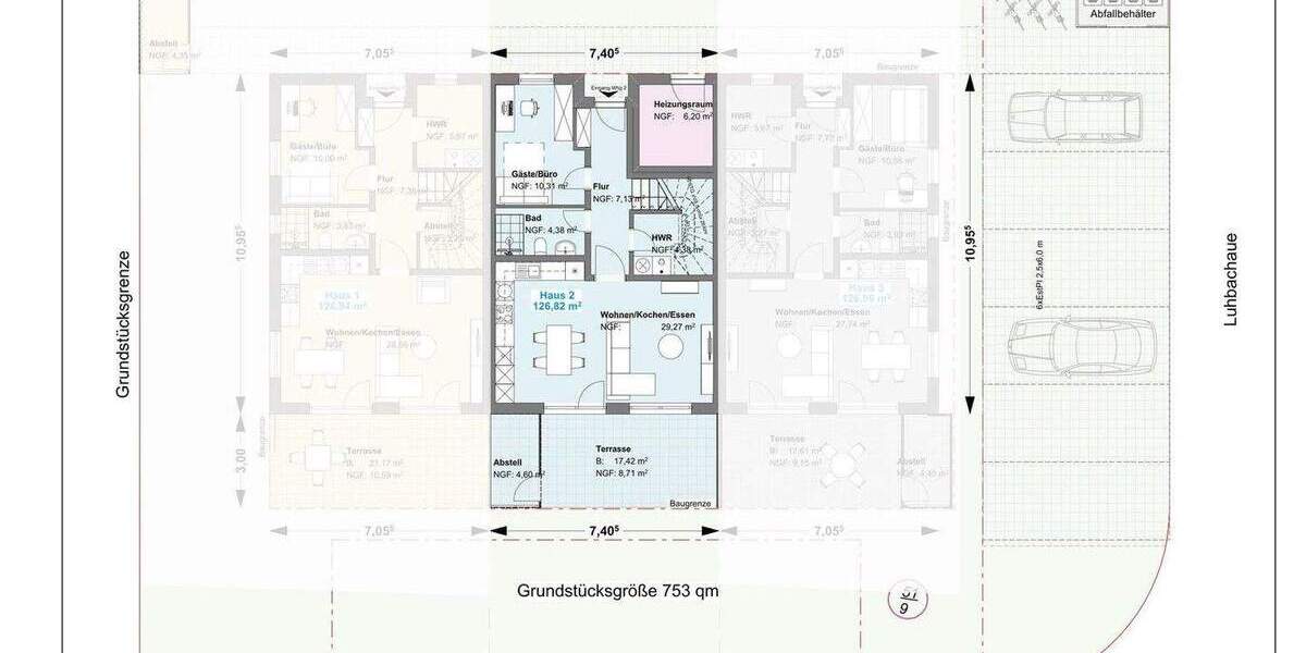 Reihenmittelhaus Rosdorf - 5 Zimmer, 126 m&sup2;, 519.000&euro; | Angebot:25540215