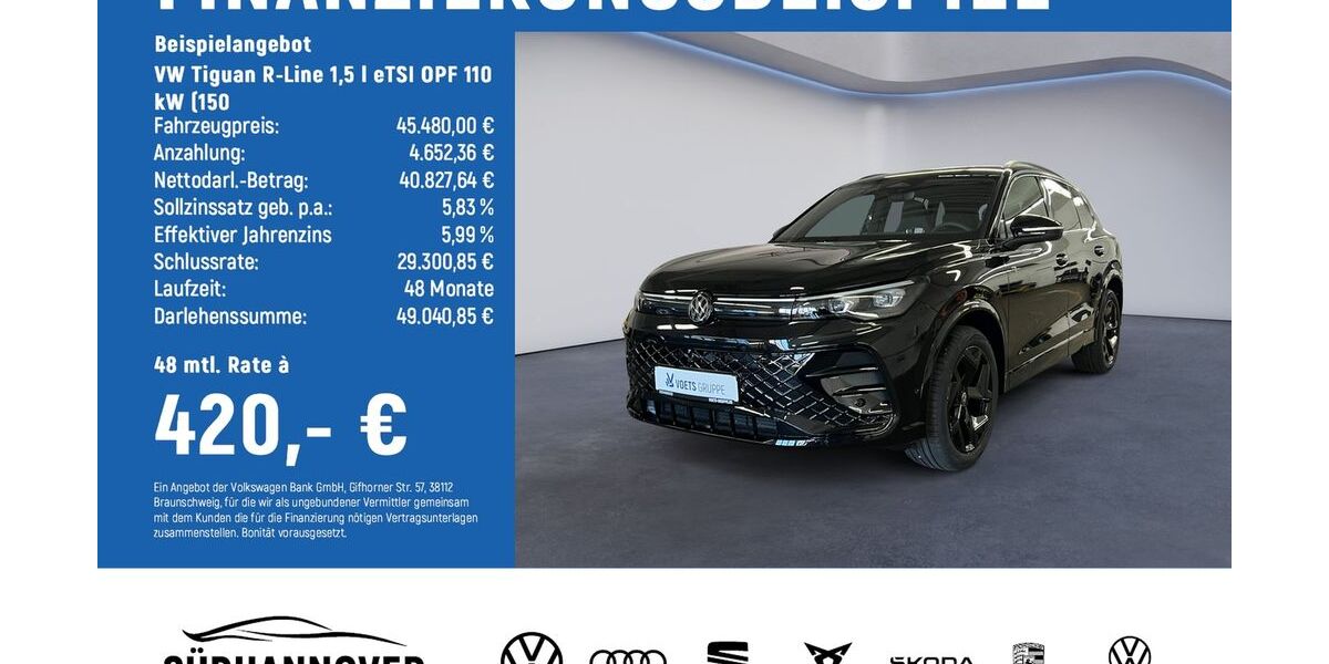 VW Tiguan 2.000 km 45.480 &euro; Göttingen 37081