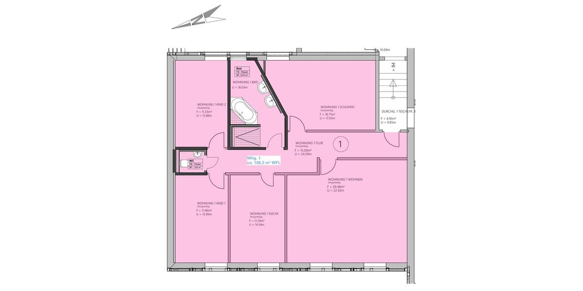 sanierte helle 4 Zimmer Wohnung 4 zimmer