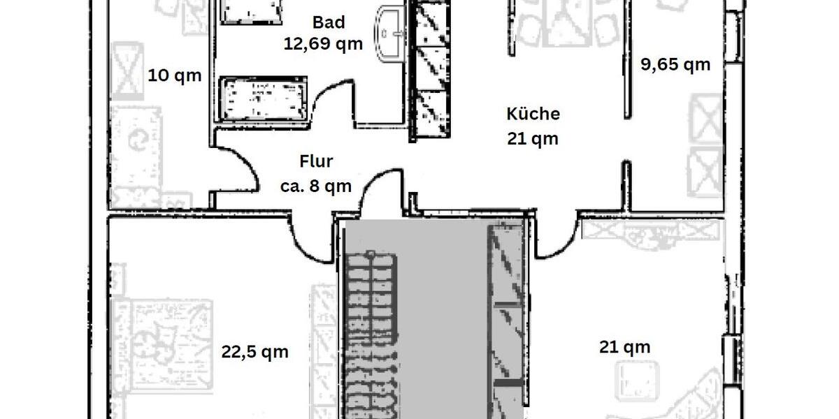 Etagenwohnung Hardegsen - 4 Zimmer, 105 m&sup2;, 660&euro; | Angebot:26287446